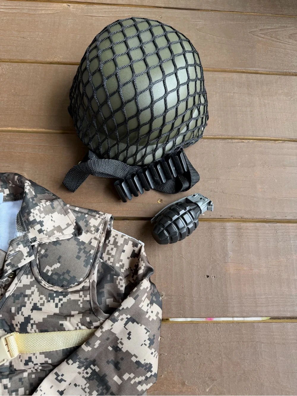 Spirit Kids' Soldier Costume - Camo Green small 4-6